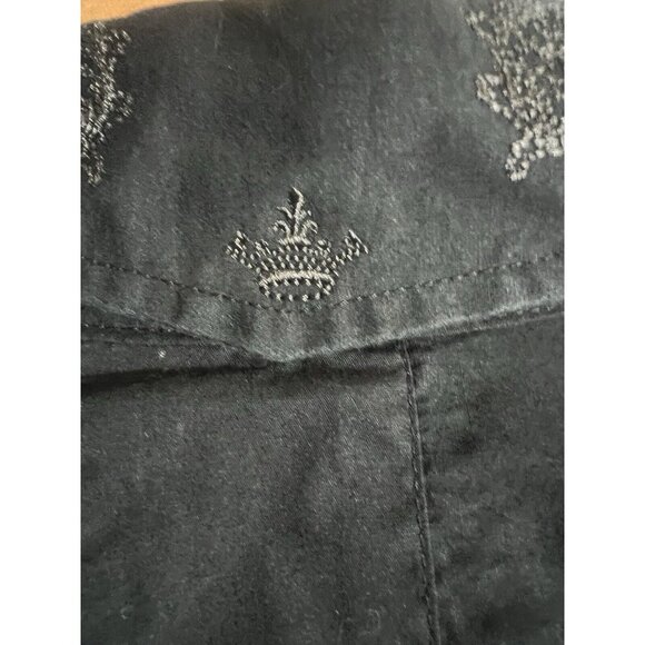 English Laundry Mens Black Shirt L Button Up Embroidered Christopher Wicks M23 - Picture 10 of 14